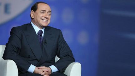 Silvio Berlusconi en avril 2008 à une émission de télévision italienne (AFP)