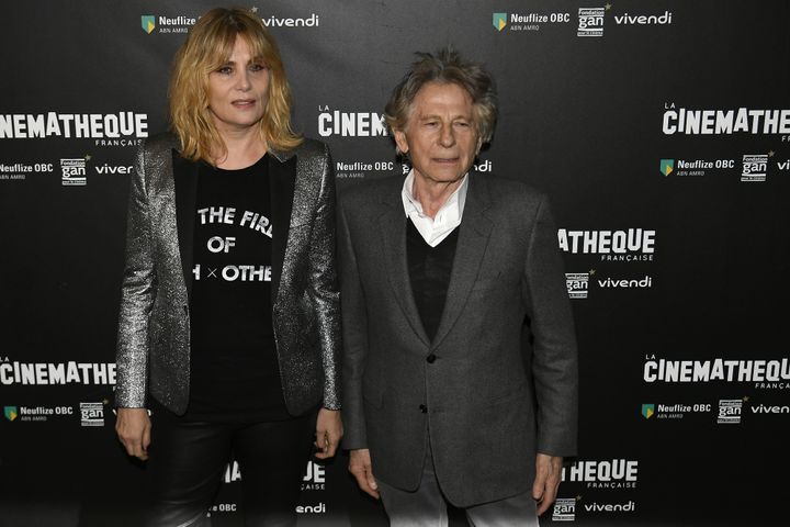 Emmanuelle Seigner et Roman Polanski à la Cinémathèque de Paris le 30 octobre 2017
 (Lionel BONAVENTURE / AFP)