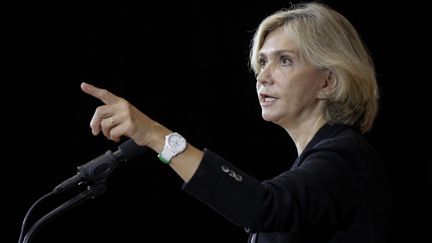 Valérie Pécresse, candidate à l'investiture des Républicains à l'élection présidentielle,&nbsp;le 15 octobre 2021, à Clamart (Hauts-de-Seine). (GEOFFROY VAN DER HASSELT / AFP)