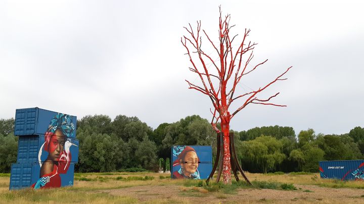 Le festival Cabaret vert est situé sur le site de l’ancienne usine de la Macérienne à Charleville-Mézières dans les Ardennes, le 19 août 2020. (RENAUD CANDELIER / RADIO FRANCE)