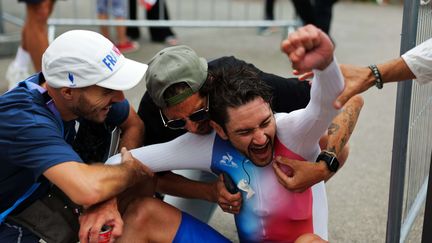 Vers l'infini et au-delà ! Champion paralympique sur le contre-la-montre (C3), Thomas Peyroton-Dartet peut savourer, il vient de mettre plus de 43" à son plus proche concurrent, mercredi 4 septembre. (ALEX WHITEHEAD / SIPA)