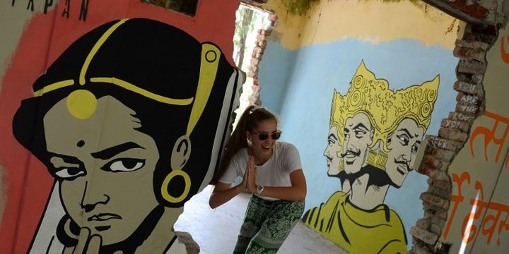 L'ashram abandonné de Rishikesh accueille désormais des touristes. 
	SAJJAD HUSSAIN / AFP
 (SAJJAD HUSSAIN / AFP)