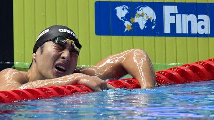 Daiya Seto lors des championnats du monde 2019 de natation à Gwangju, en Corée du Sud, où il a remporté deux titres (ED JONES / AFP)