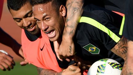 Neymar à l'entraînement (EVARISTO SA / AFP)