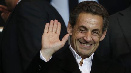 L'ancien pr&eacute;sident Nicolas Sarkozy au Parc des Princes, &agrave; Paris, le 2 avril 2014.&nbsp; (GONZALO FUENTES / REUTERS)