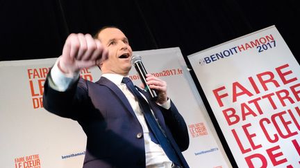 Benoit Hamon, à Paris, le 25 janvier 2017.  (SIMON GUILLEMIN / HANS LUCAS)