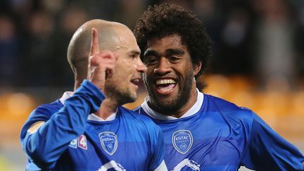 Benjamin Nivet (à gauche), le stratège de Troyes. (FRANCOIS NASCIMBENI / AFP)