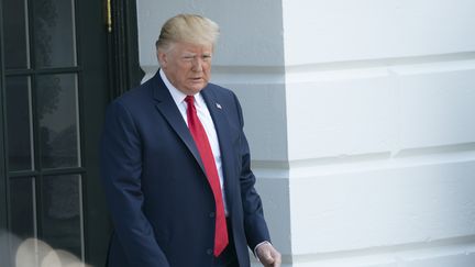 Le président Donald Trump à la Maison Blanche, à Washington, le 7 août 2019. (CHRIS KLEPONIS / CONSOLIDATED NEWS PHOTOS)