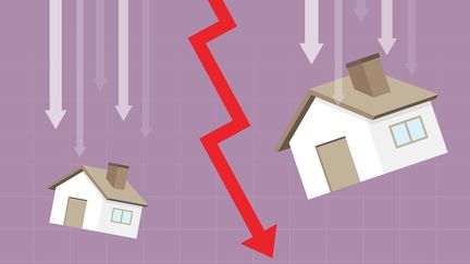 En 2023 le marché immobilier se retourne : les ventes et les prix baissent. Photo d'illustration (TOMMY / DIGITAL VISION VECTORS/ GETTY)