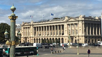 L'hôtel Crillon, situé place de la Concorde à Paris, a rouvert le 24 août 2020. (GREGOIRE LECALOT / RADIO FRANCE)