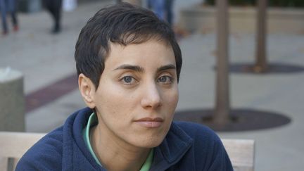 Maryam Mirzakhani&nbsp;à l'université de Stanford, aux Etats-Unis, le 13 août 2014.&nbsp; (AP / SIPA / AP)