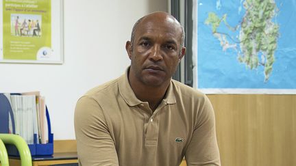 Le président de la collectivité de Saint-Martin, Daniel Gibbs. (HELENE VALENZUELA / AFP)