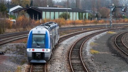 Un TER, à la gare d'Abbeville (Somme), le 30 novembre 2019. (AMAURY CORNU / HANS LUCAS / AFP)