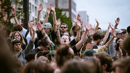 Demonstrators against the far right, in Toulouse (Haute-Garonne), June 15, 2024. (PAT BATARD / HANS LUCAS / AFP)