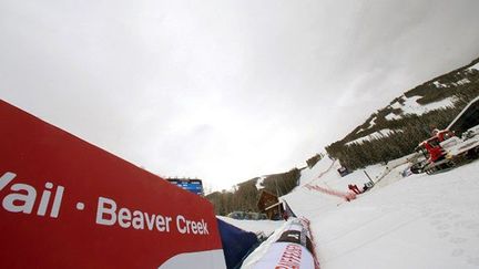 La piste de Beaver Creek est balayée par la neige et le vent (STEPHAN JANSEN / DPA)