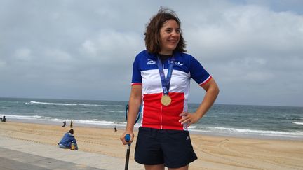 Anne Claveau est à la recherche de financements pour poursuivre sa carrière de paracycliste, le 30 juin 2022. (DR / FRANCEINFO:SPORT)