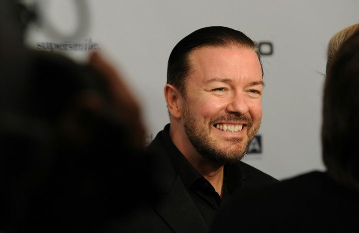 Le comédien Ricky Gervais à New York, le 2 octobre 2010. (JASON KEMPIN / GETTY IMAGES NORTH AMERICA / AFP)