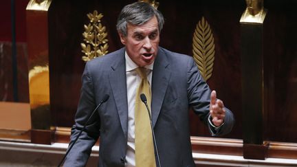 Le ministre du Budget, J&eacute;r&ocirc;me Cahuzac, le 16 juillet 2012 &agrave; la tribune de l'Assembl&eacute;e nationale, &agrave;&nbsp;Paris, lors de l'examen du collectif budg&eacute;taire. (PIERRE VERDY / AFP)