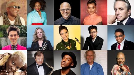 Quelques&nbsp;invités de&nbsp;l'édition 2021 du Jazz Day :&nbsp;Jonathan Butler, Dianne Reeves,&nbsp;le directeur musical John Beasley, Andra Day, Michael Douglas, Jacob Collier, Ingrid Jensen, Melissa Aldana, A Bu, Herbie Hancock, Angelique Kidjo, Marcus Miller, John McLaughlin, Dee Dee Bridgewater. (JAZZ DAY / UNESCO)