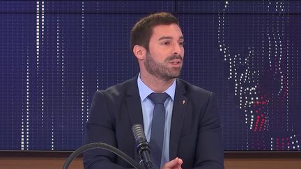 Julien Odoul, porte-parole du Rassemblement national, sur franceinfo le mardi 3 août 2021. (FRANCEINFO / RADIOFRANCE)