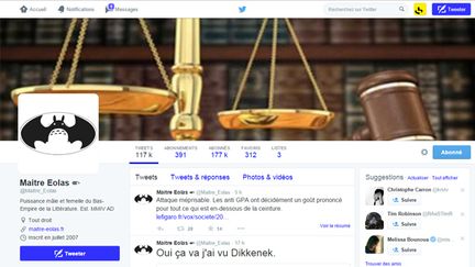  (C'est à cause d'un tweet lancé depuis son compte que l'avocat blogueur Maître Eolas est poursuivi pour diffamation © Capture d'écran)