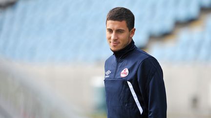 L'attaquant belge du LOSC, Eden Hazard, lors d'une s&eacute;ance d'entra&icirc;nement au stade de Villeneuve d'Ascq, le 13 septembre 2011. (PHILIPPE HUGUEN / AFP)