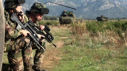 Légionnaires du 2e REP en exercice dans la région de Calvi, en 2010. (JOEL SAGET / AFP)