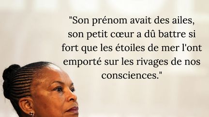 Le 3 septembre 2015, Christiane Taubira a rendu hommage sur Twitter par un poème à Aylan, enfant syrien retrouvé mort sur la plage de Bodrum (Turquie). (CHARLY TRIBALLEAU / REUTERS)