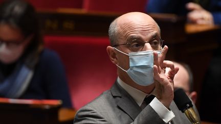 Le ministre de l'Éducation, Jean-Michel Blanquer, à l'Assemblée nationale le 1er décembre 2020. (ALAIN JOCARD / AFP)