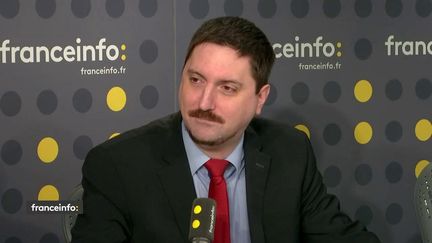 Laurent&nbsp;Brun,&nbsp;secrétaire général de la CGT cheminots, était l'invité de franceinfo jeudi 12 décembre 2019. (FRANCEINFO / RADIO FRANCE)