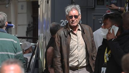 Harrison Ford sur le tournage du cinquième "Indiana Jones", à Cefalù en Sicile (2021) (SICILY1 / IPA / MAXPPP)