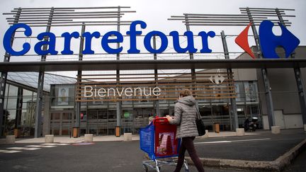 A Carrefour group supermarket in Saint-Herblain (Loire-Atlantique), January 13, 2021. (LOIC VENANCE / AFP)