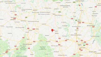 Un homme est mort écrasé par un arbre samedi 20 juillet, à Renaison (Loire) après le passage d'une mini-tornade.&nbsp; (GOOGLE MAPS)