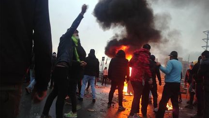 Des manifestants iraniens à Téhéran, le 16 novembre 2019.&nbsp; (AFP)