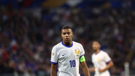 L'attaquant Kylian Mbappé lors du match aller de la Ligue des nations, entre la France et la Belgique au Groupama stadium, à Lyon, le 9 septembre 2024. (FRANCK FIFE / AFP)