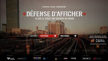 La page d&#039;accueil du webdocumentaire &quot;Defense d&#039;afficher&quot;
 (-)