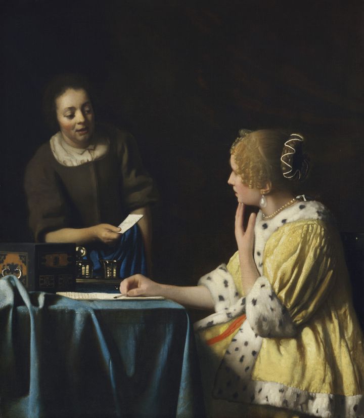 Johannes Vermeer, La Maîtresse et la servante, c.1665-1667, The Frick Collection, New York (© The Frick Collection, New York. Photo: Joseph Coscia Jr)