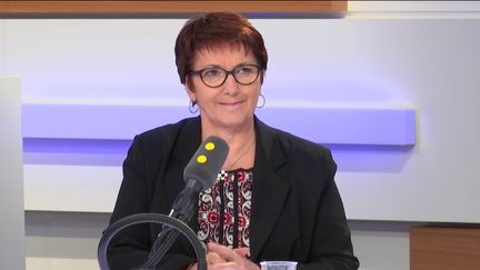 Christiane Lambert, présidente de la FNSEA, le 3 décembre 2018 sur franceinfo. (FRANCEINFO / RADIOFRANCE)