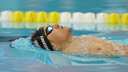 Le natif de Kaboul Abbas Karimi lors des Trials américains, étape de sélection pour les Jeux paralympiques de Paris 2024, le 28 juin 2024. (MICHAEL REAVES / AFP)