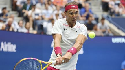 Rafael Nadal durant l'US Open 2022, le 5 septembre à New York. (JEAN CATUFFE / DPPI via AFP)