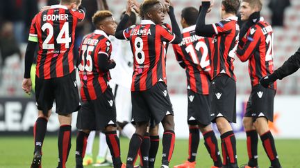 Bien qu'éliminés de la Ligue Europa, les Niçois ont sauvé l'honneur face à Krasnodar. (VALERY HACHE / AFP)