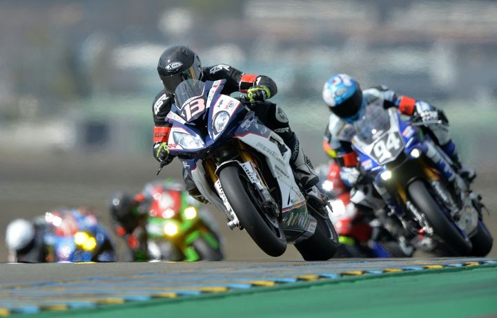 La BMW N.13 en pole aux 24 Heures du Mans 2016 (JEAN-FRANCOIS MONIER / AFP)