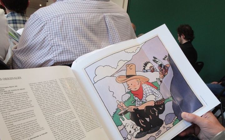 La couverture de Tintin en Amérique, vendue plus de 1,3 million d&#039;euro le 2 juin chez Artcurial
 (Francis Forget)