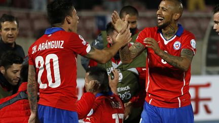 Les Chiliens Arturo Vidal et Charles Aranguiz (ANDR?S PI?A/PHOTOSPORT / PHOTOSPORT)