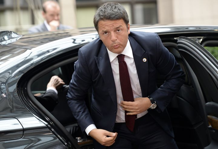 Le Pr&eacute;sident du Conseil italien Matteo Renzi &agrave; Bruxelles (Belgique), le 12 juillet 2015. (THIERRY CHARLIER / AFP)