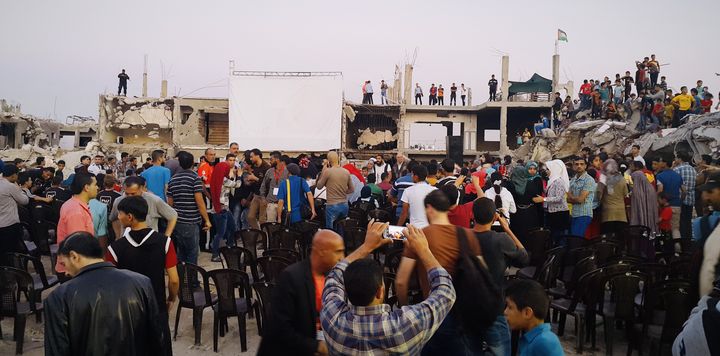 Amer Nasser, "Cinema for survival" (Gaza Red Carpet Film Festival), 2015. (AMER NASSER)