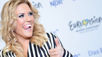 La chanteuse Natalie Horler, du groupe Cascada : leur chanson "Glorious" a été choisie pour représenter l'Allemagne à l'Eurovision 2013
 (Julian Stratenschulte /AFP)