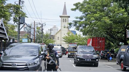 Un attentat-suicide a été mené contre une église de&nbsp;Makassar, en Indonésie, le 28 mars 2021. (DAENG MANSUR / AP)