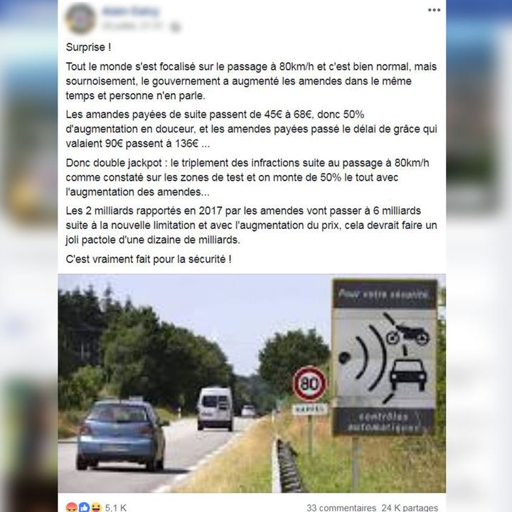 Capture d'écran sur Facebook.&nbsp; (CAPTURE D'ÉCRAN)