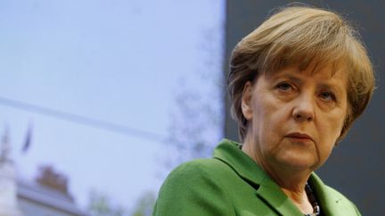 La chanceli&egrave;re allemande Angela Merkel &agrave; Prague (R&eacute;publique tch&egrave;que) le 3 avril 2012. (MATEJ DIVIZNA / AFP)